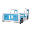 Twin Size Classic Car-Shaped Platform Bed with Wheels Doba